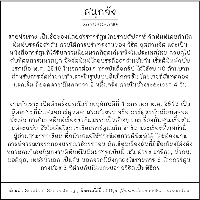 สนุกจัง (Surafont Sanukchang)